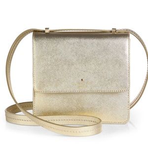 AUTHENTIC Kate Spade Leather Gold Crossbody Bag
